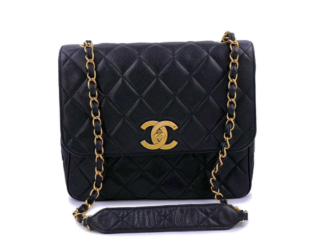 Chanel Black Caviar Jumbo Classic Crossbody Flap Bag 24k – Boutique Patina