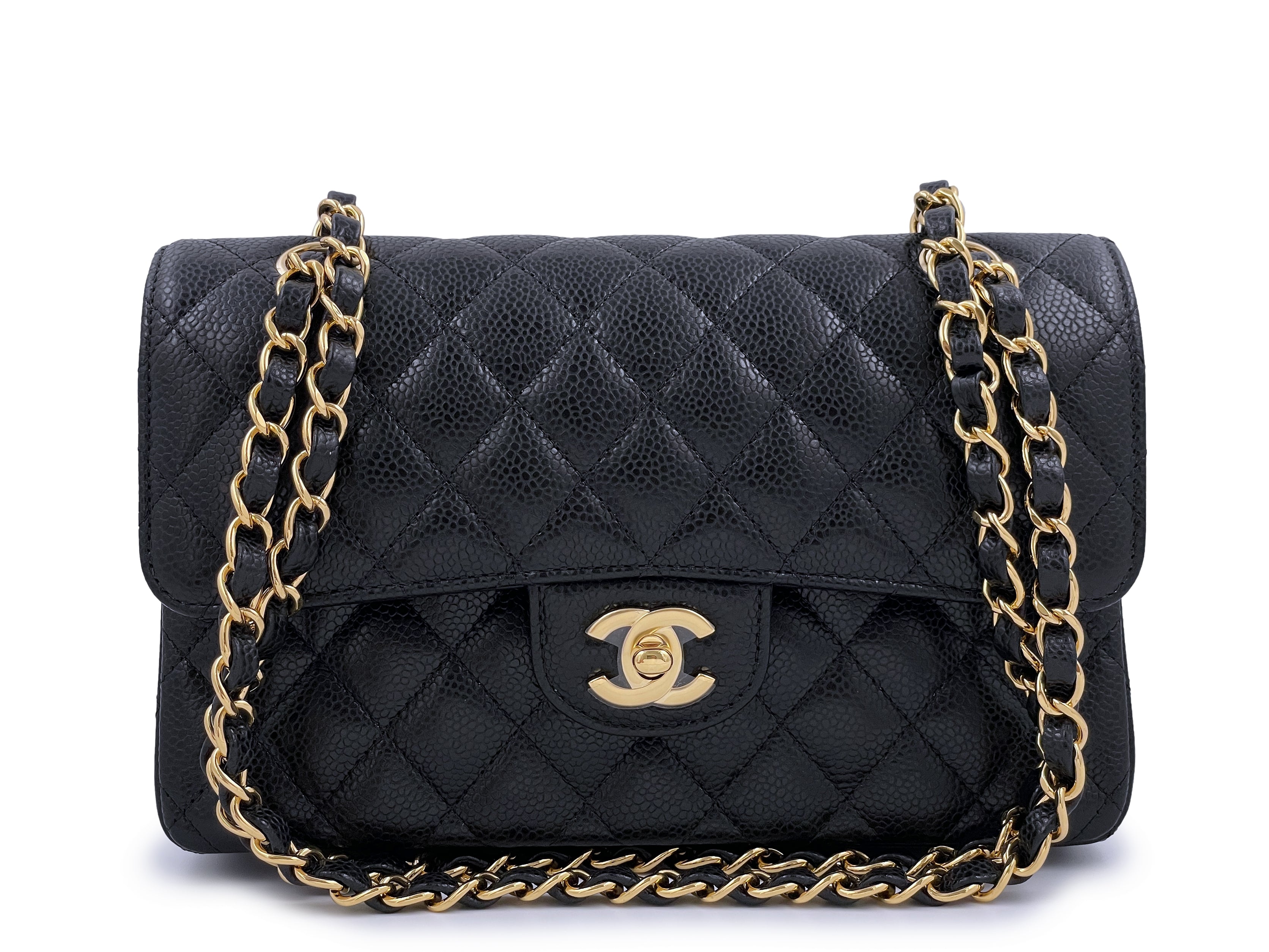 NIB Chanel Beige Caviar Small Classic Double Flap Bag GHW – Boutique Patina