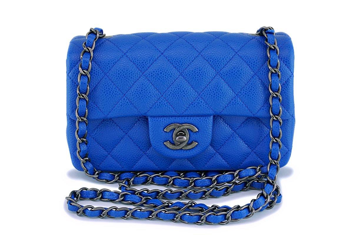 Chanel Classic Quilted Mini Rectangular Blue Caviar – ＬＯＶＥＬＯＴＳＬＵＸＵＲＹ