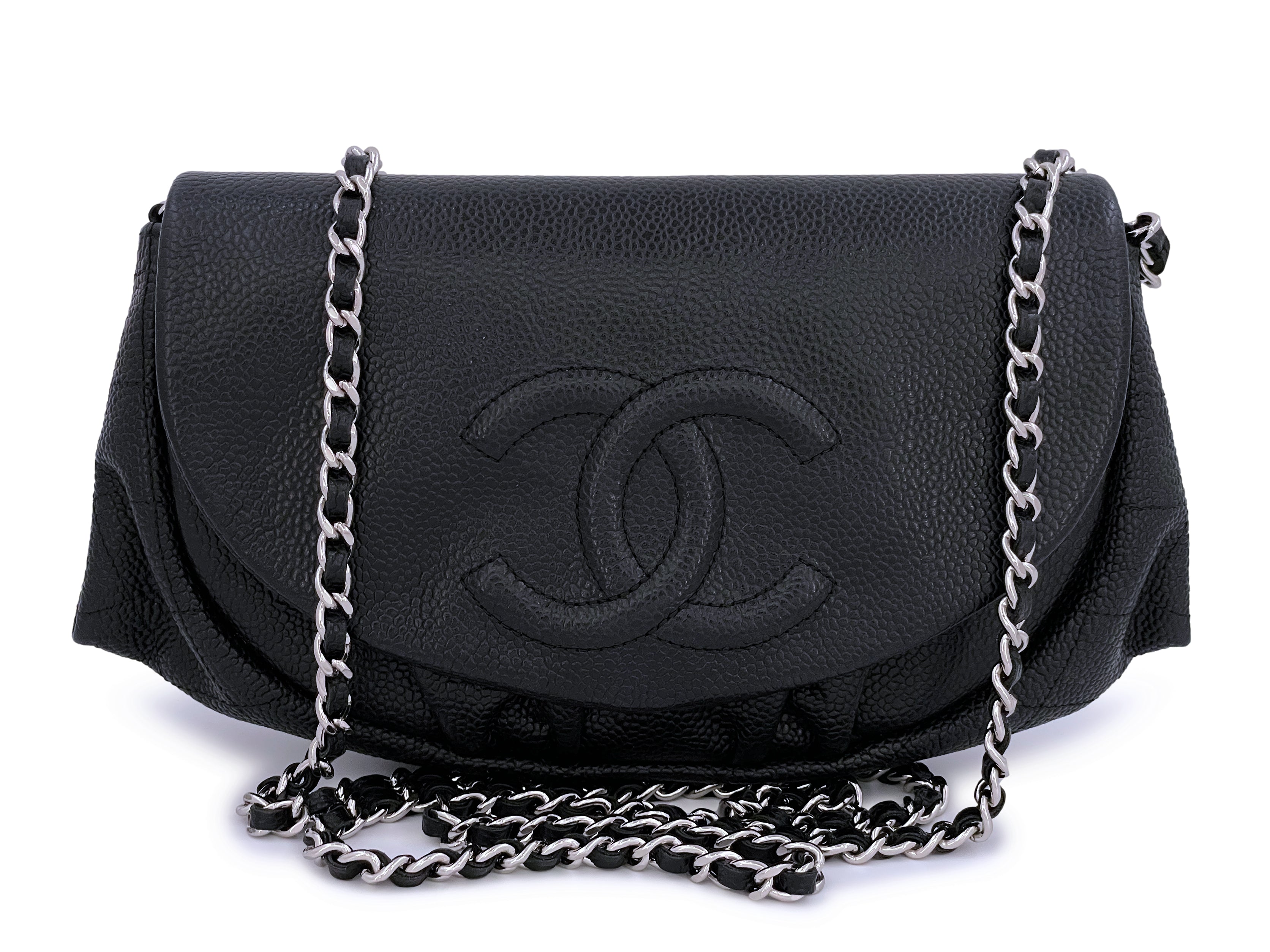 Chanel Timeless Half Moon Flap Caviar Large at 1stDibs