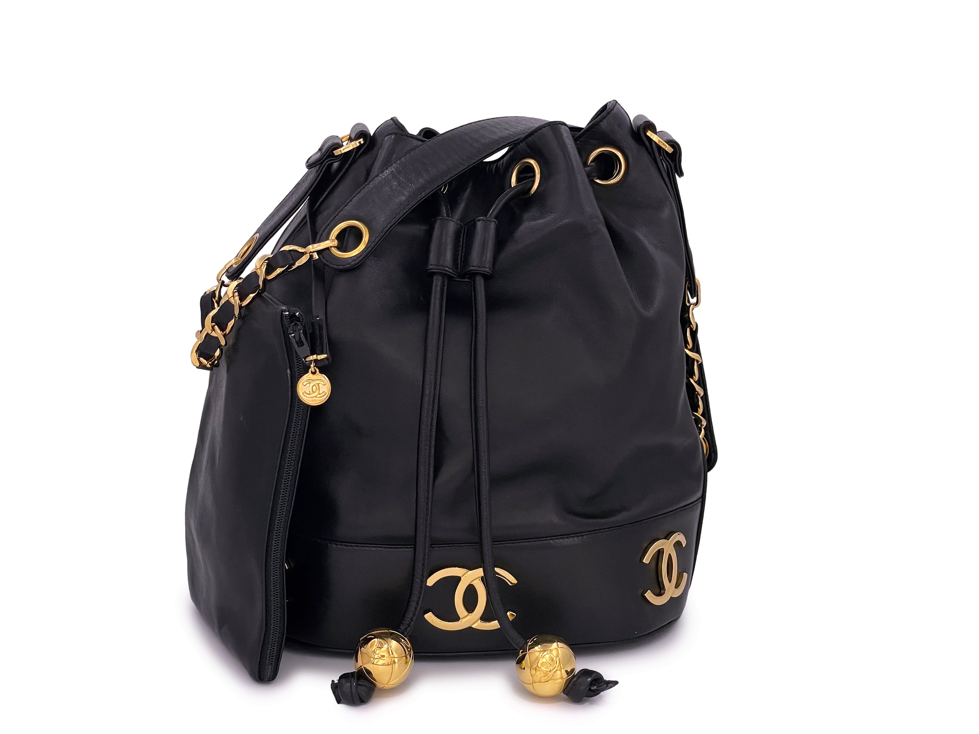 Chanel Black Bucket Bags for Women