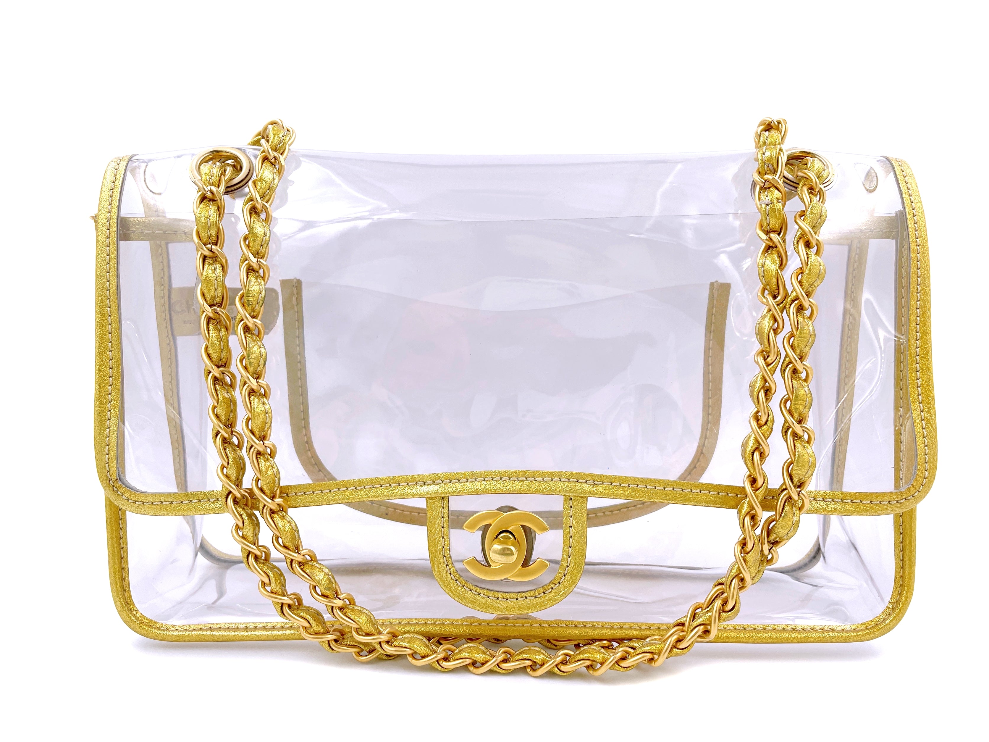 Chanel Vintage Clear White Vanity Handbag · INTO