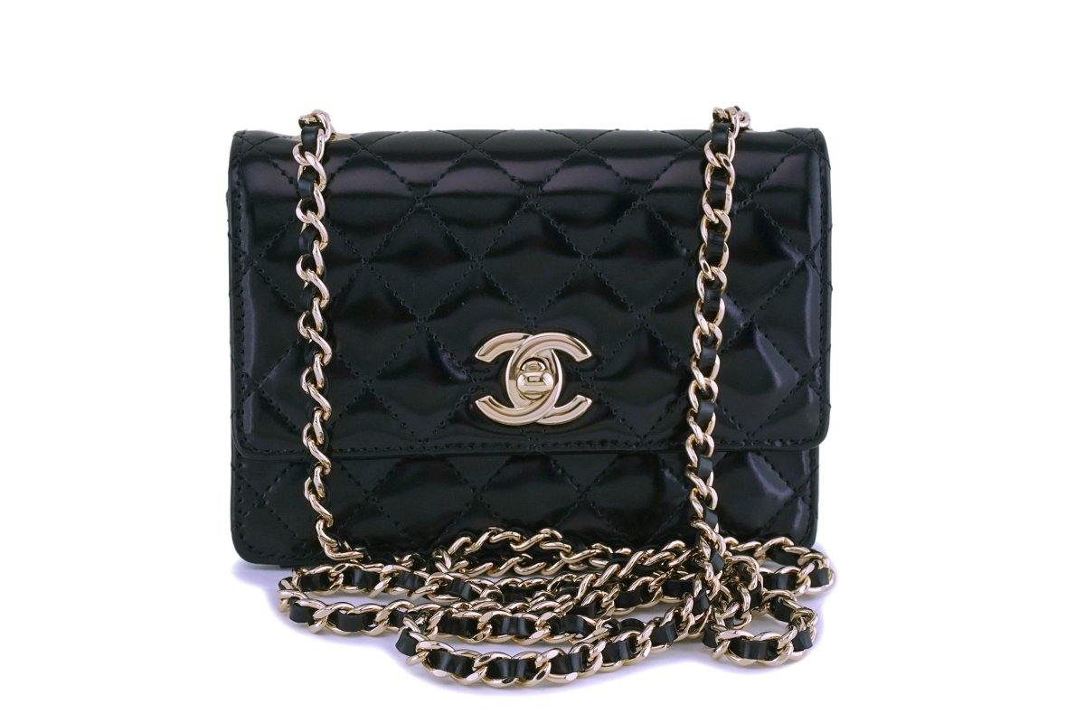 CHANEL Lambskin Quilted Medium Double Flap Dark Grey 1302463