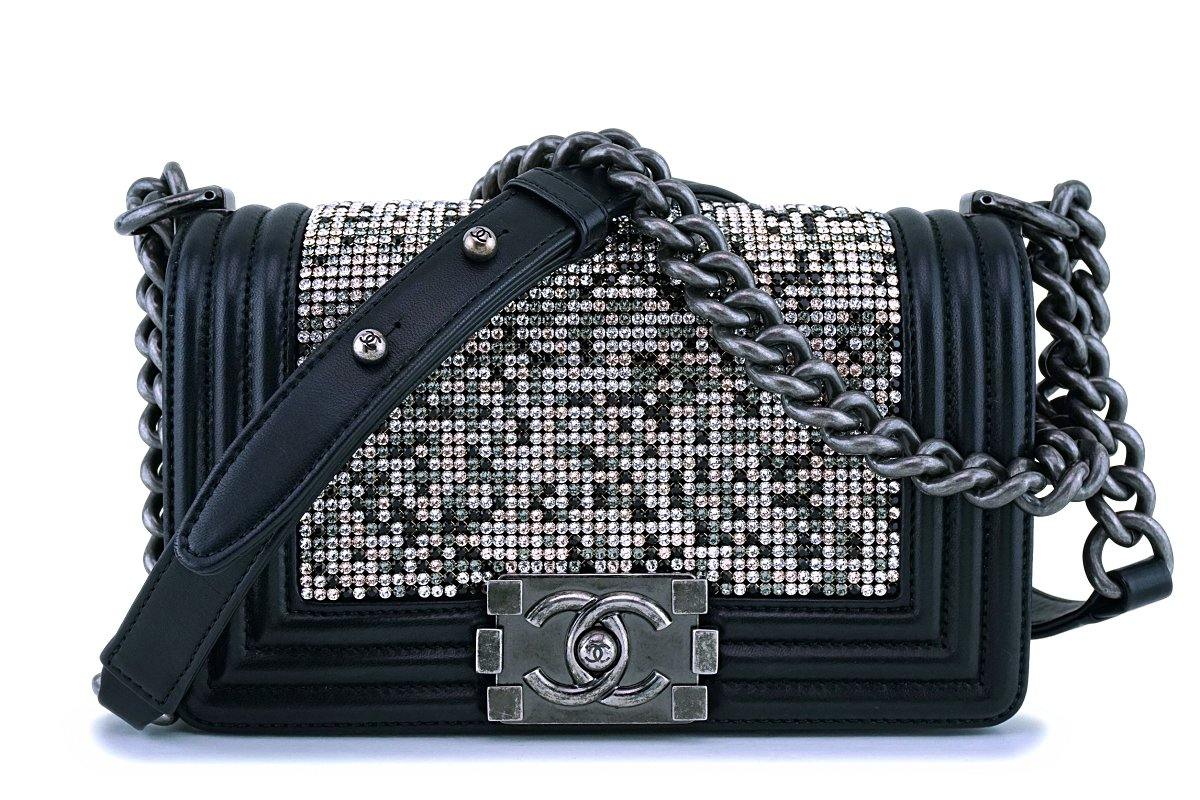 CHANEL CC Pearl Crush Mini Flap Quilted Lambskin Leather Shoulder Bag