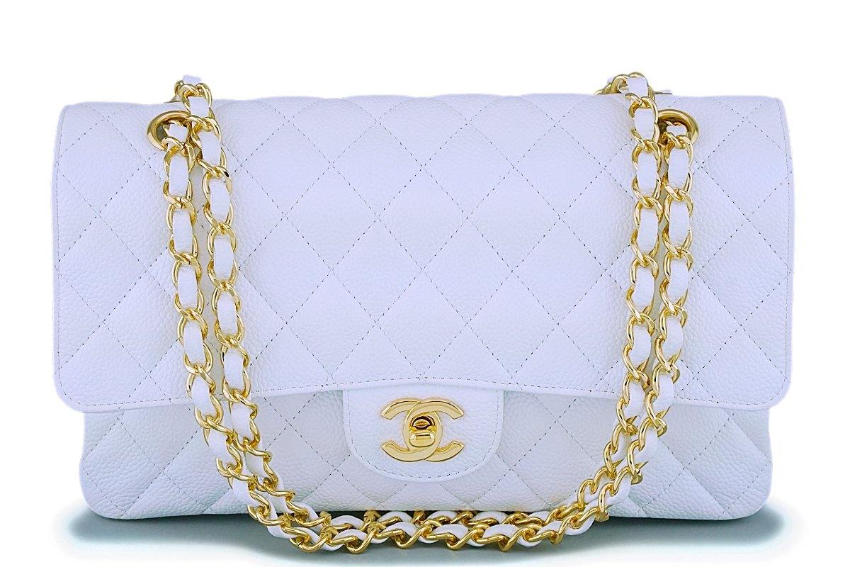 Classic Single Flap Jumbo Bag in White Caviar with SHW  Bag Religion