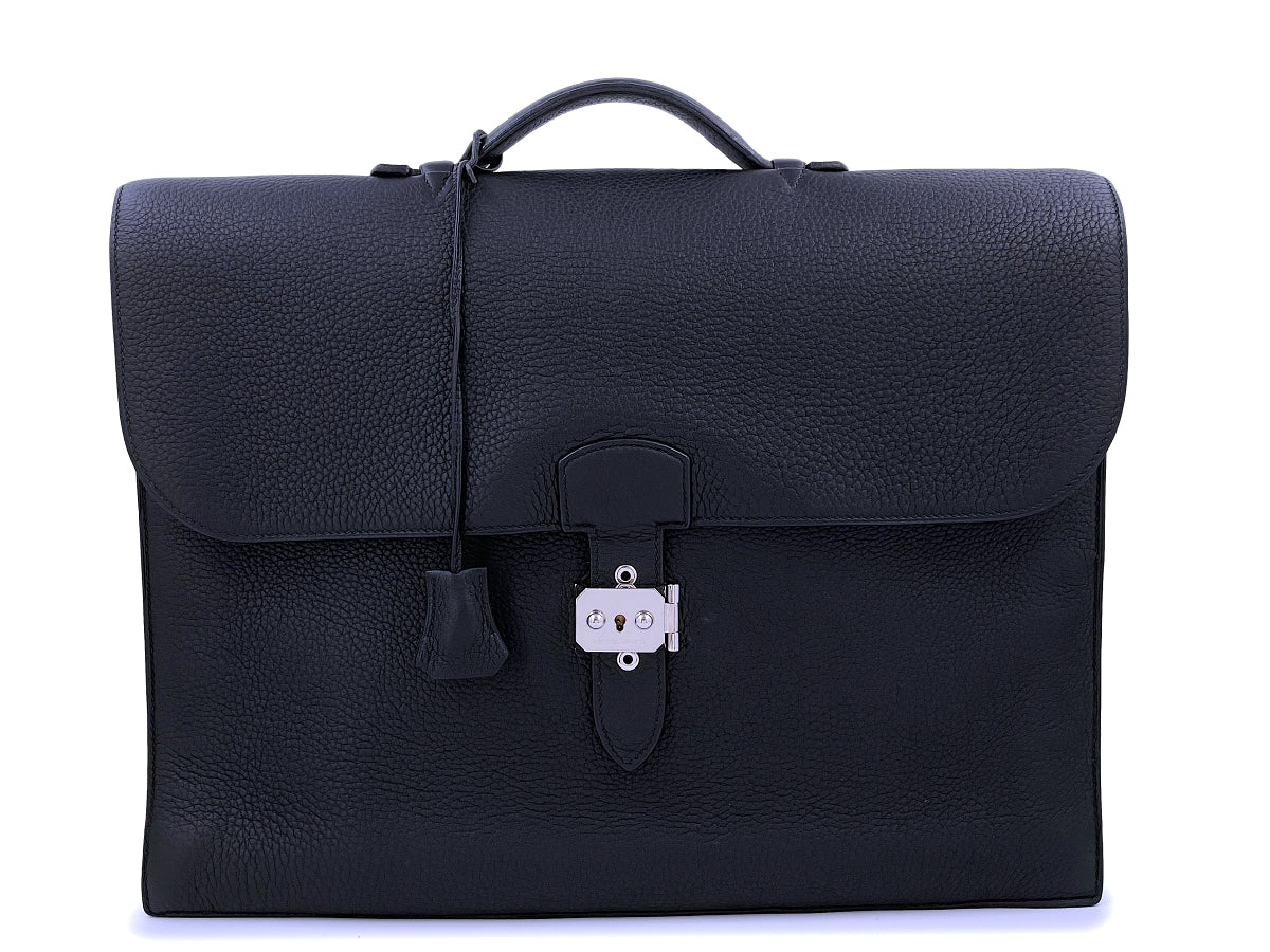 Shop HERMES Sac A Depeches 21 Laque Bag (H084110CKAF ) by