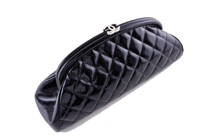 Chanel Black Timeless Quilted Kisslock Clutch Bag Boutique