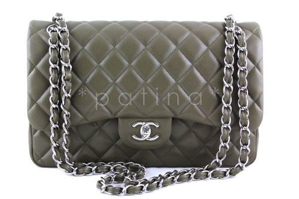 olive green chanel boy bag