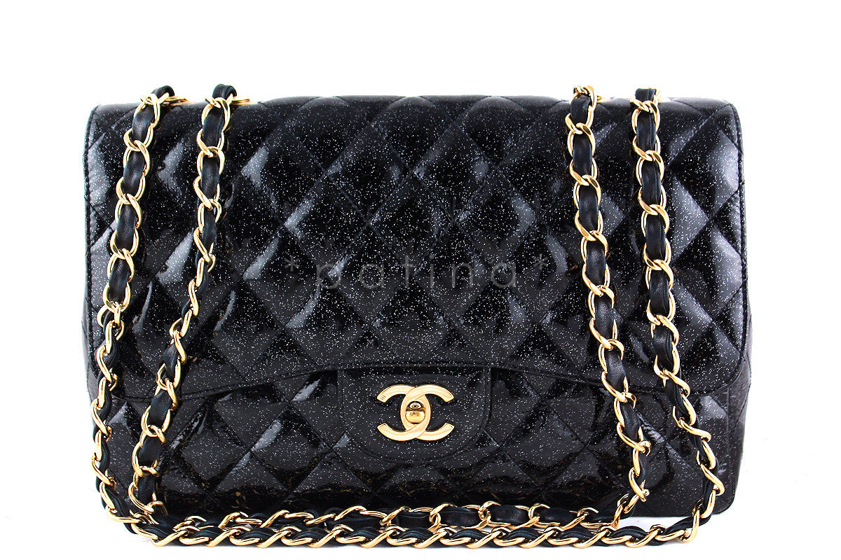 2.55 glitter crossbody bag Chanel Black in Glitter - 28714844