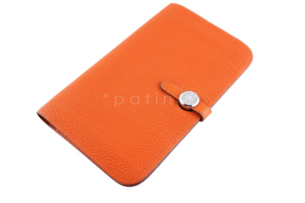 hermes orange wallet