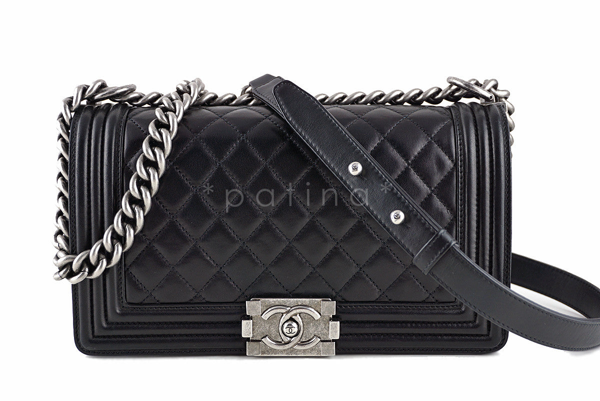 The Luxury Closet - Get everyone's attention when you wear this Chanel Boy  Bag in black crinkled leather! Visit our website to shop our  @chanelofficial Collection #theluxurycloset #chanel #chanelboybag #bags  #preloved حقيبة