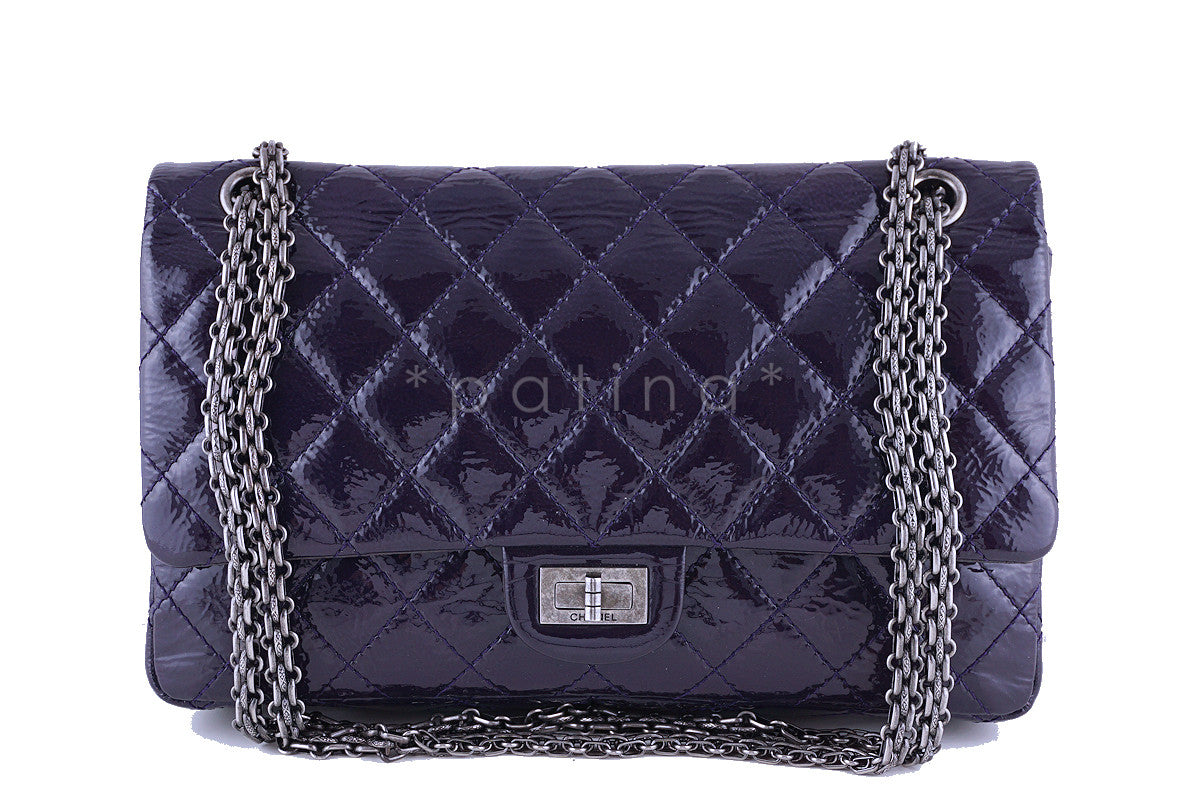 Chanel Violet Purple Patent 226 Reissue Classic 2.55 Double Flap Bag ...