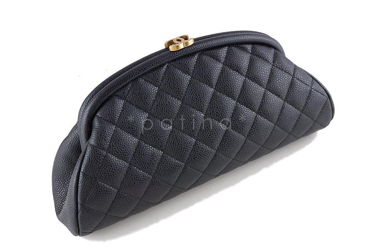 Chanel Quilted Caviar O-Case - Black Clutches, Handbags - CHA950511