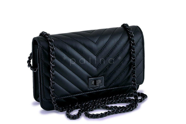 chanel woc all black