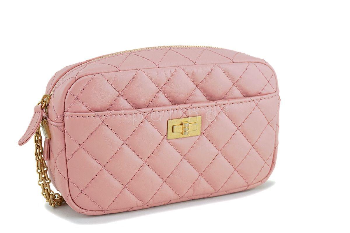 Chanel Pink Reissue 2.55 Mini Crossbody Classic Camera Case Bag