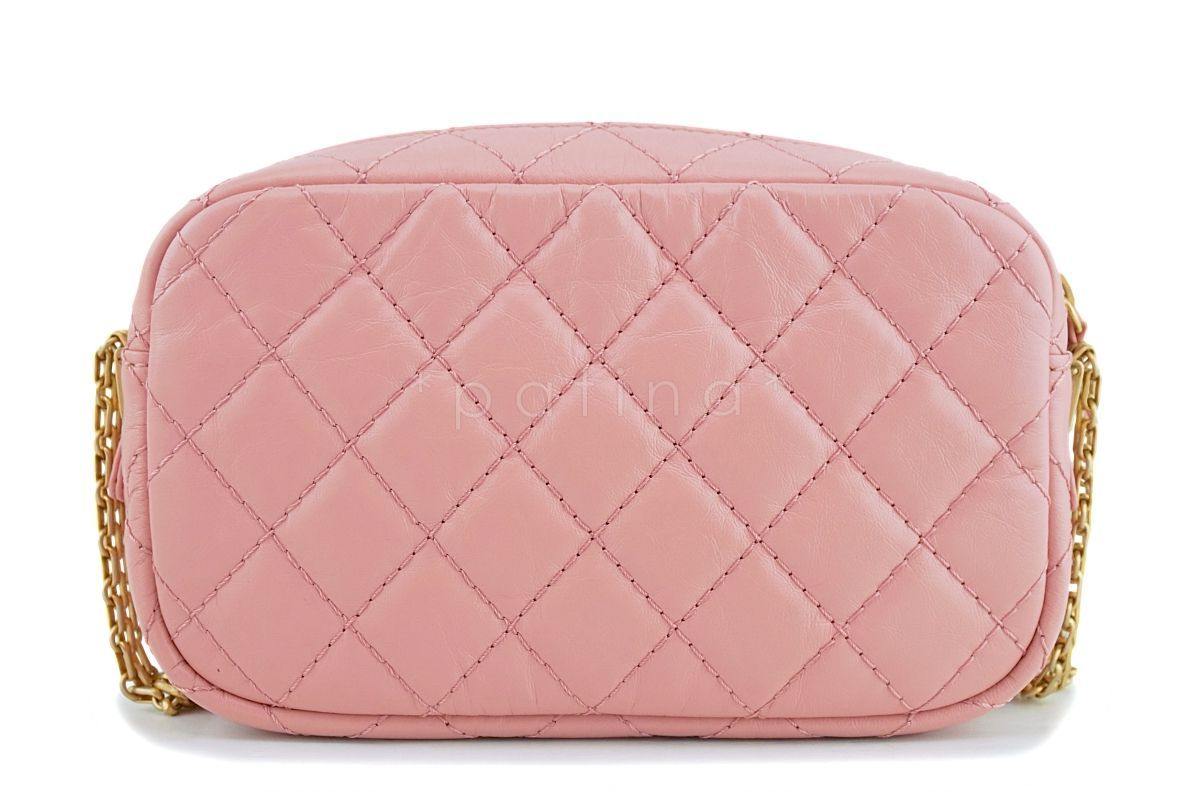 Chanel Pink Reissue 2.55 Mini Crossbody Classic Camera Case Bag