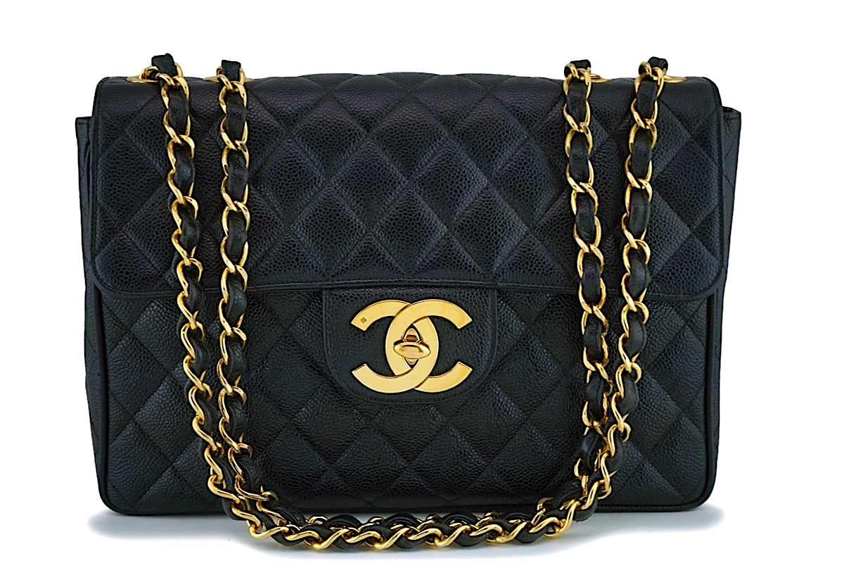 Chanel Vintage Mademoiselle Jumbo Classic Flap Bag Black Lambskin – Boutique  Patina