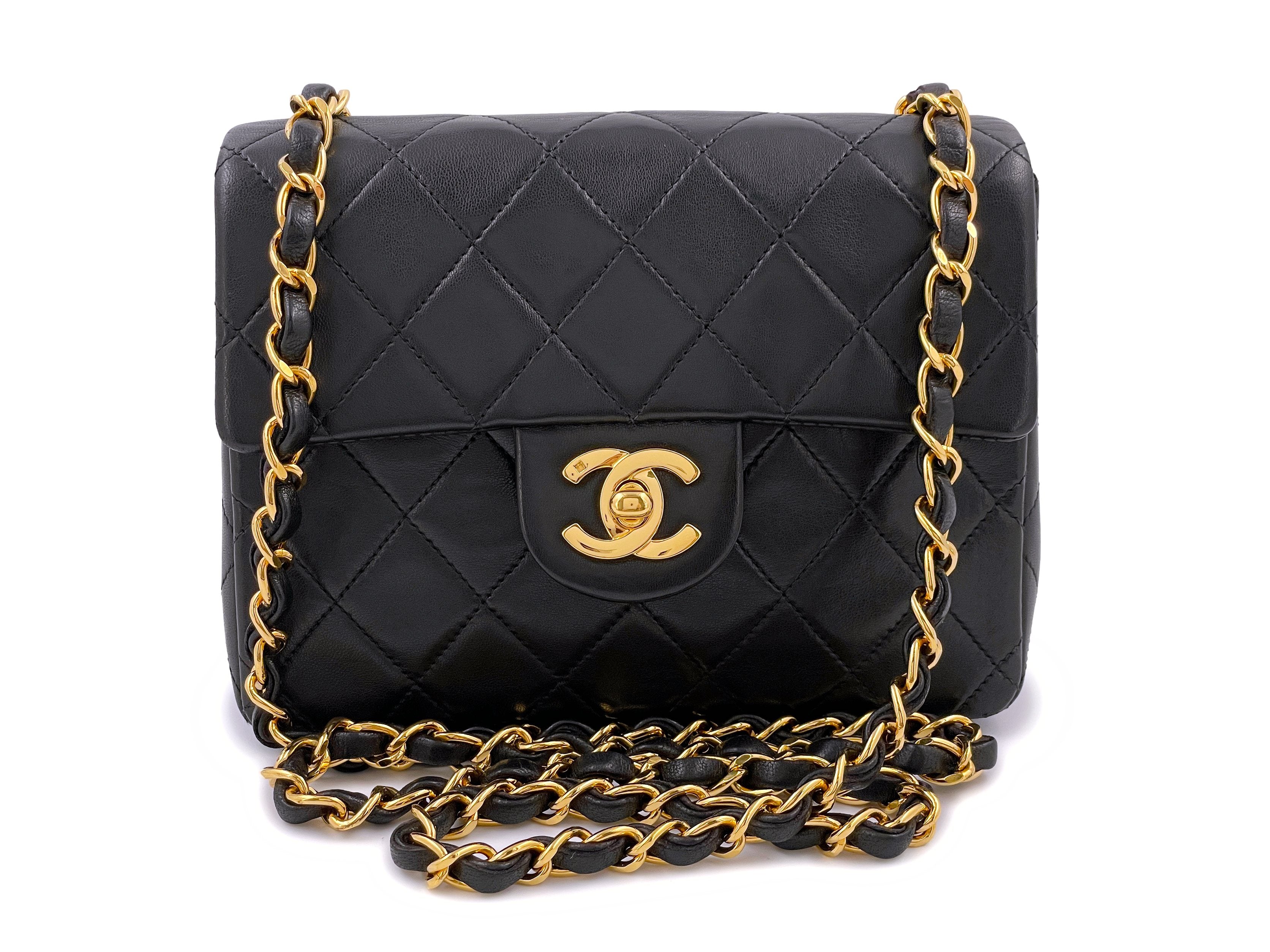 CHANEL VINTAGE DARK BROWN SUEDE SQUARE MINI FLAP BAG 24K GHW 1997