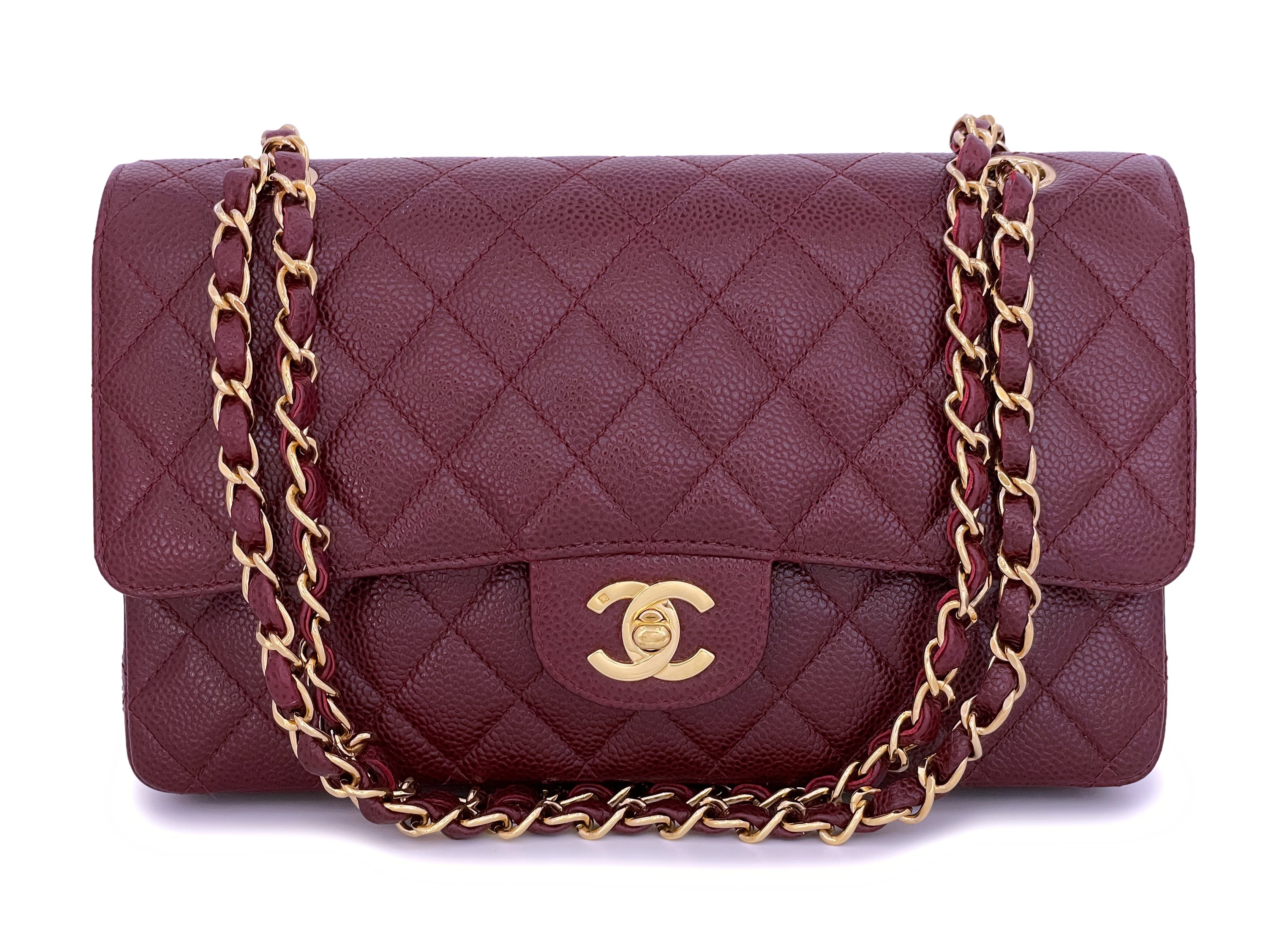 Chanel 02A Vintage Burgundy Wine Red Caviar Medium Classic Double Flap –  Boutique Patina