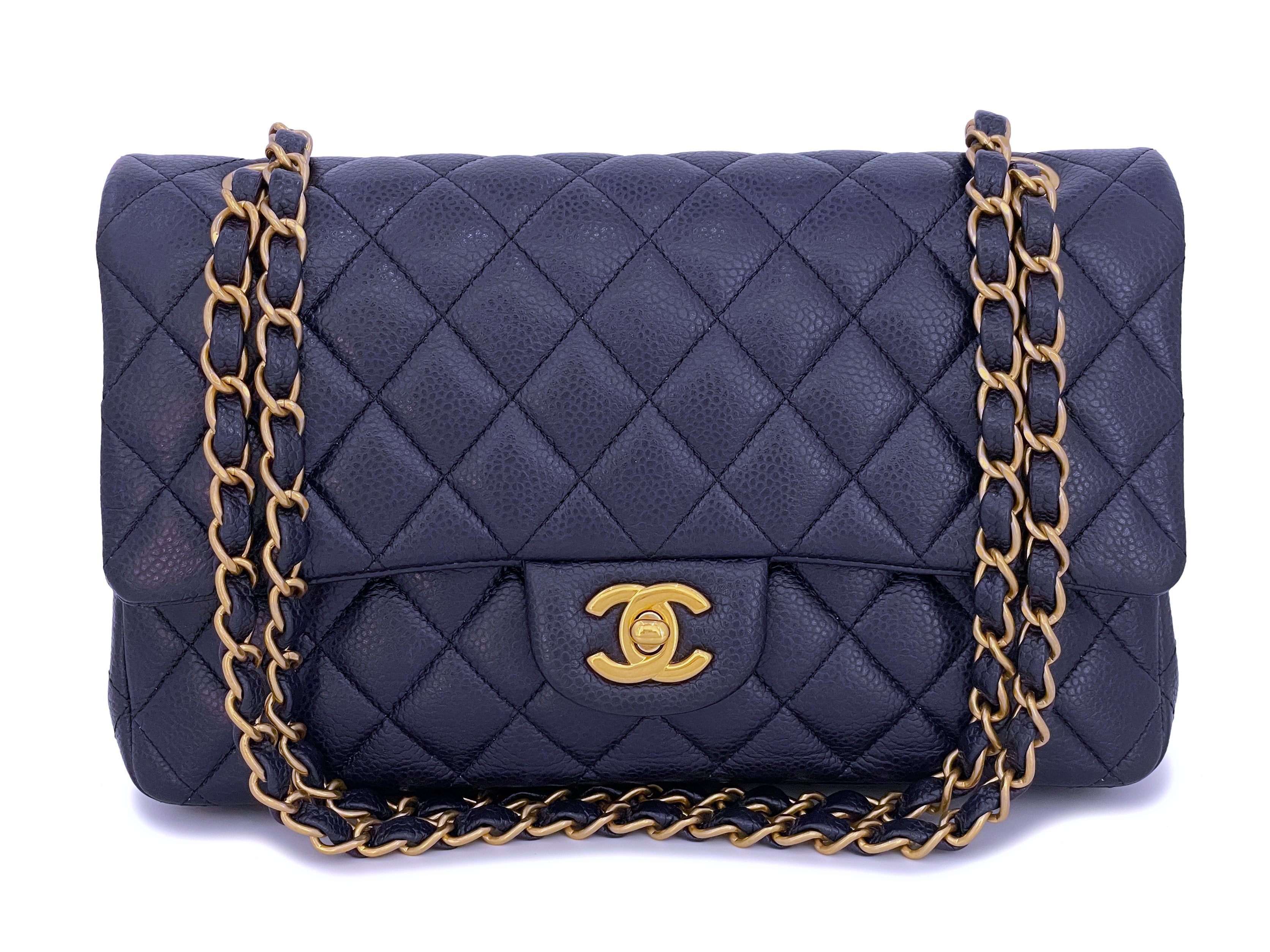 Chanel Blue Caviar Leather Wallet Pouch Case