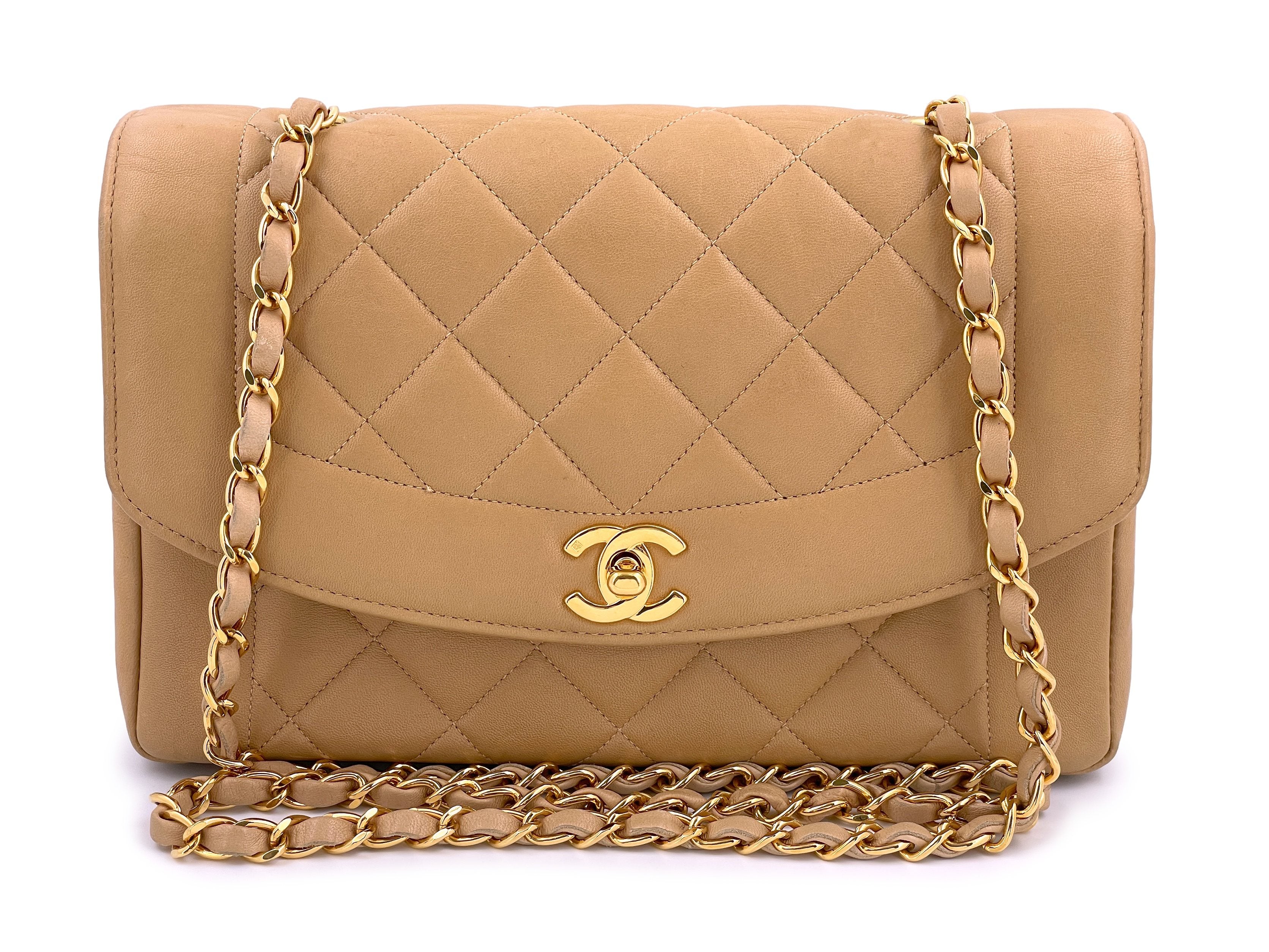 Chanel Diana Medium Lamb Beige