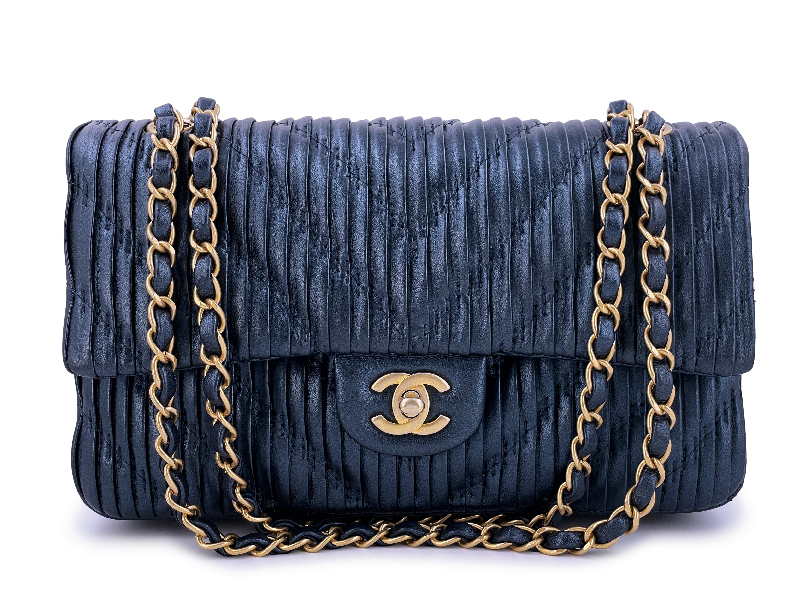 Chanel Blue Quilted Leather Medium Chain Around Shoulder Bag