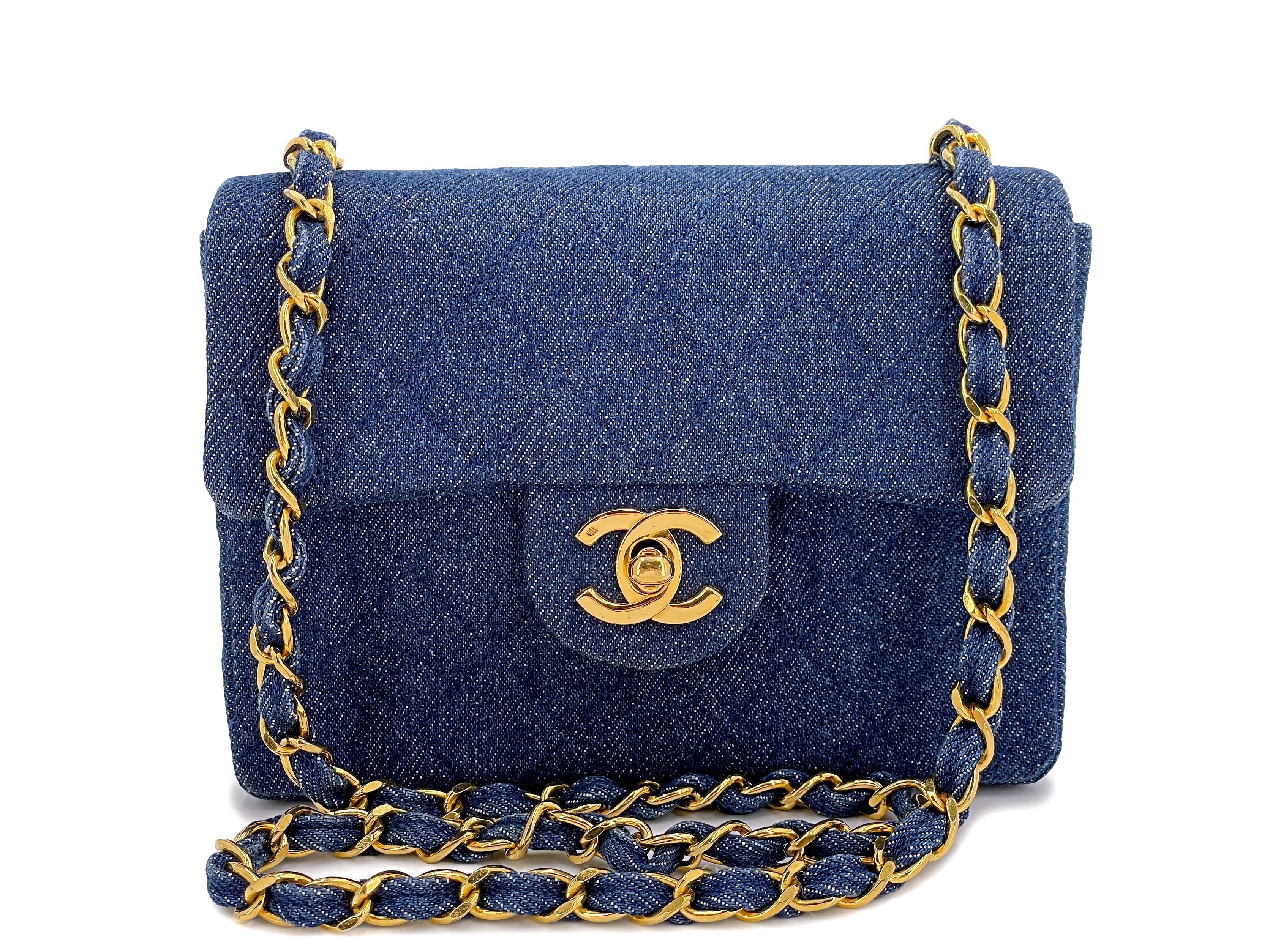 ON LAYAWAY CHANEL Rare Vintage 1990 Chartreuse Wool Jersey Mini Bag