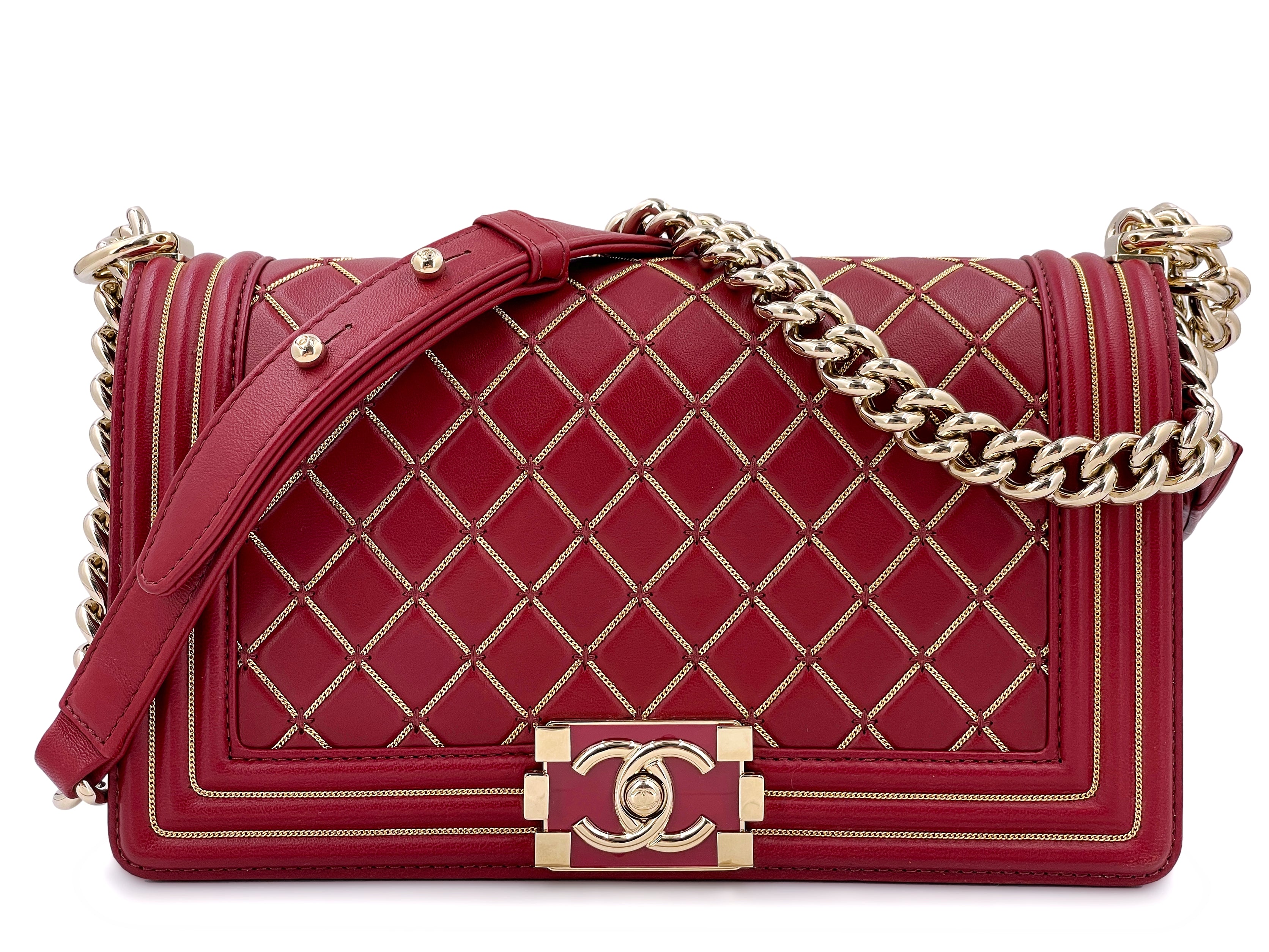 Chanel Red Boy Bag  100 Certified Authentic  Luxury GoRound