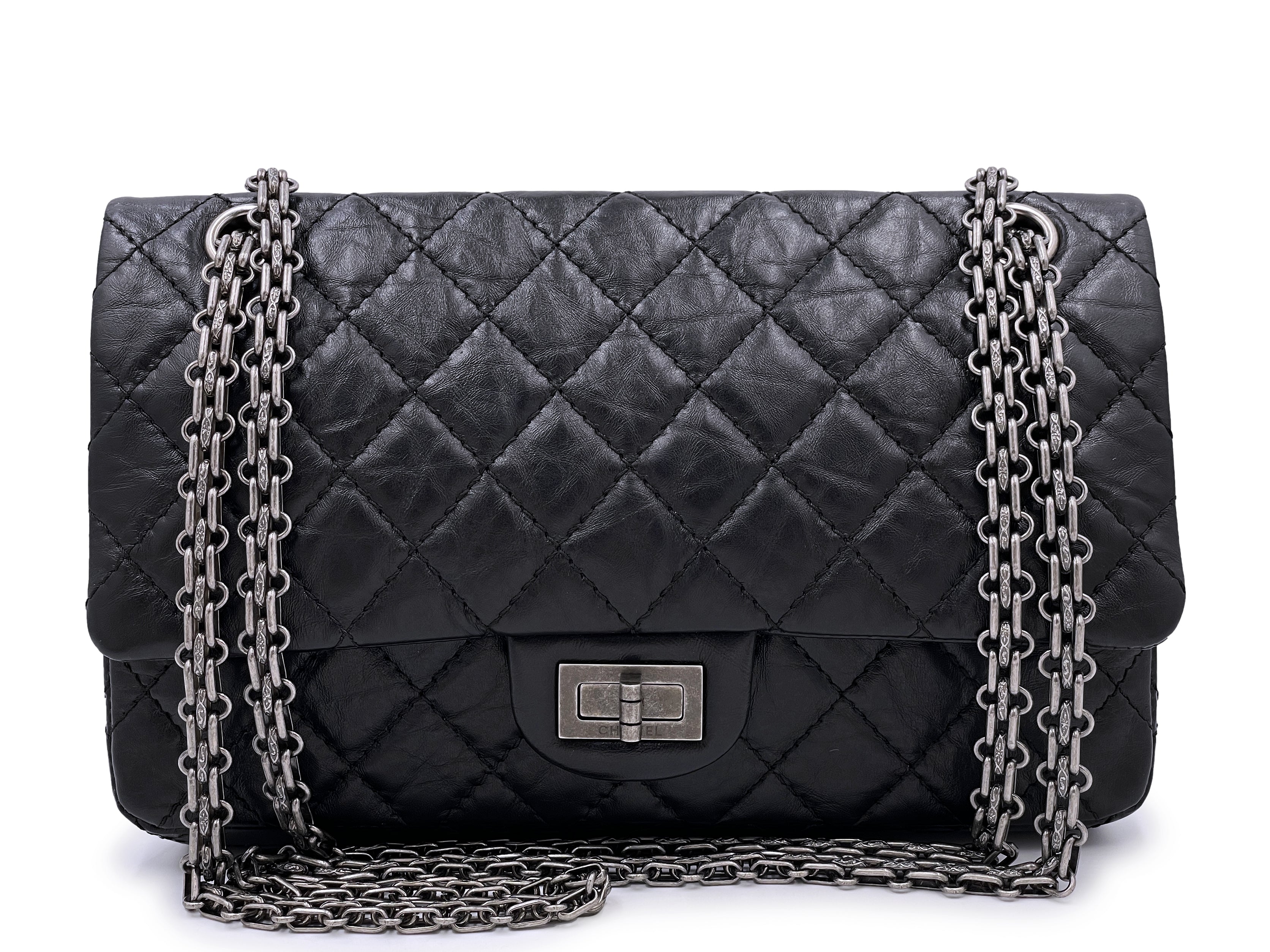 Chanel Black 2.55 Reissue Classic Double Flap Bag RHW 225 – Boutique Patina