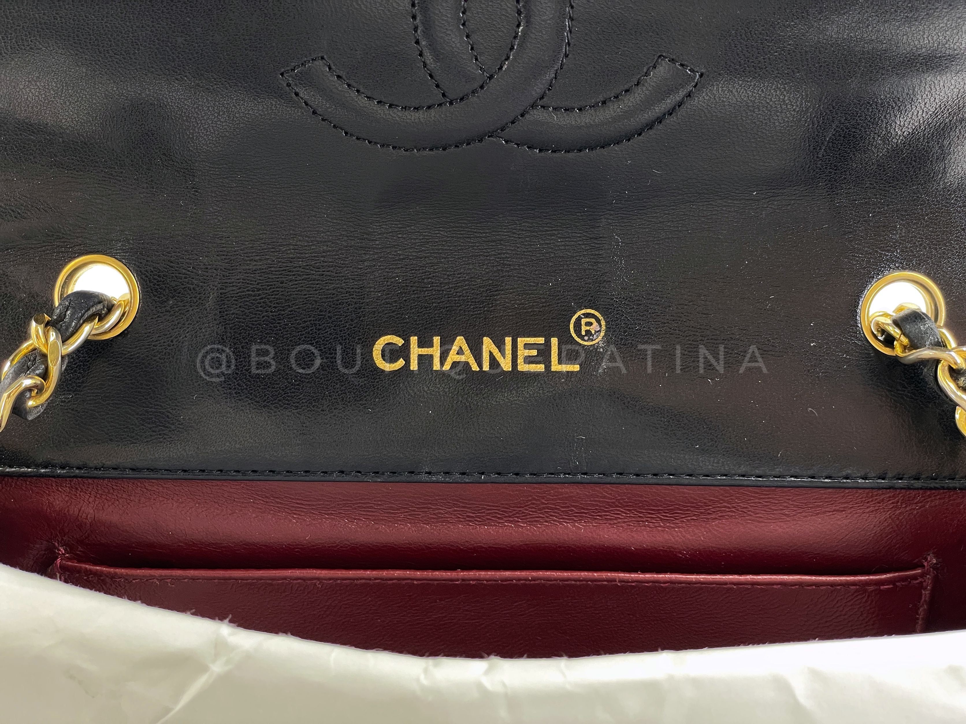 Chanel 1989 Vintage Round Half Moon Flap Bag 24k GHW Black – Boutique ...