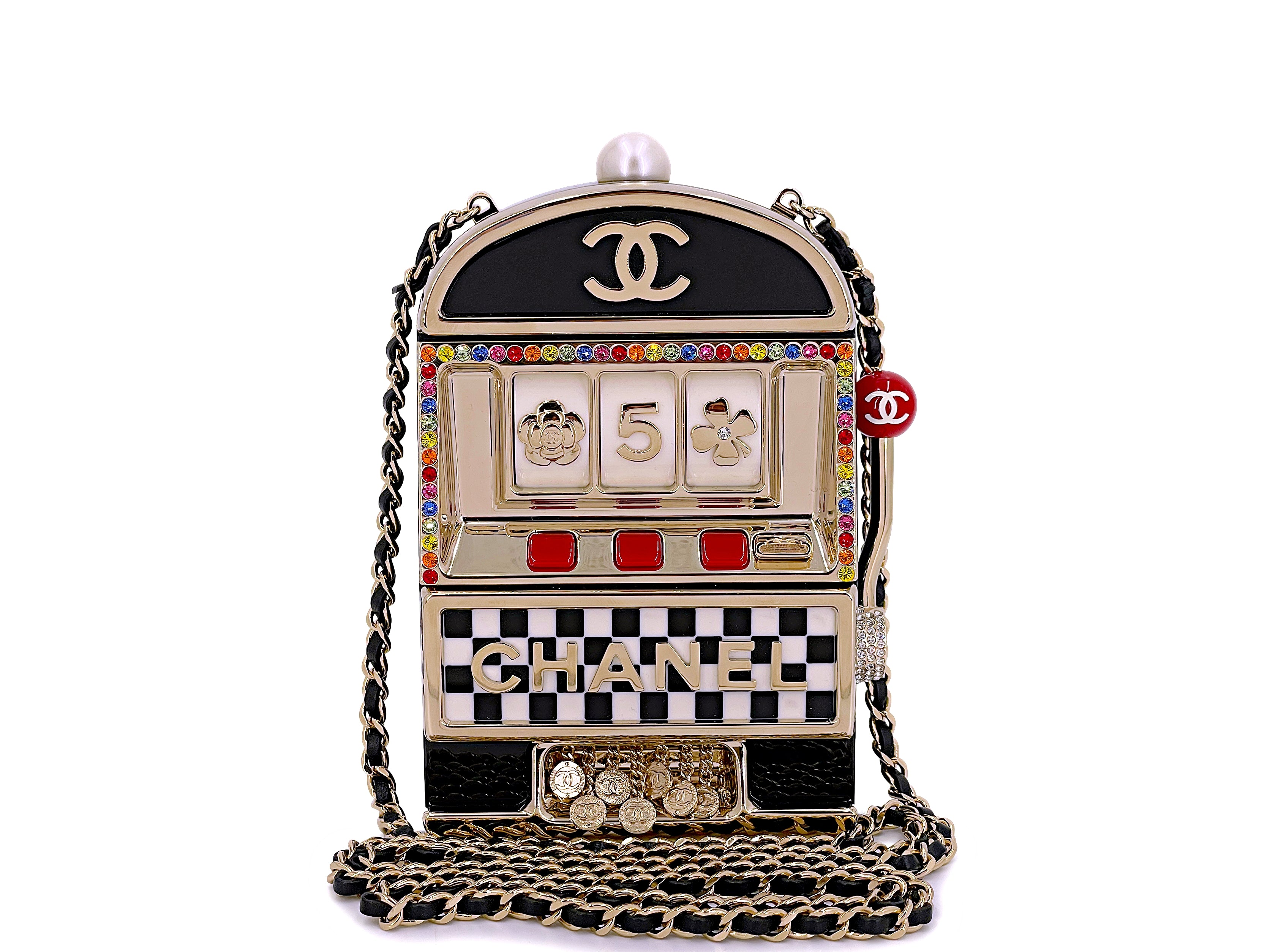 image of Chanel Casino Minaudière Bag 23C Monaco Slot Machine Evening Clutch NIB K2F