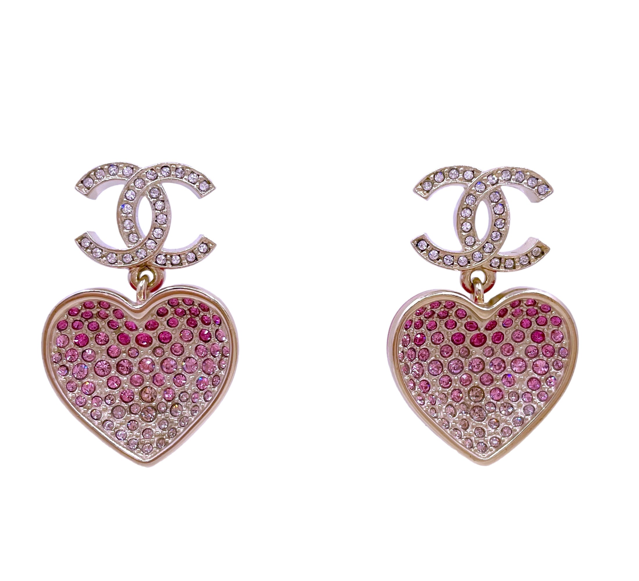 Chanel 23C Pink CC Logo Enamel Drop Earrings – Boutique Patina