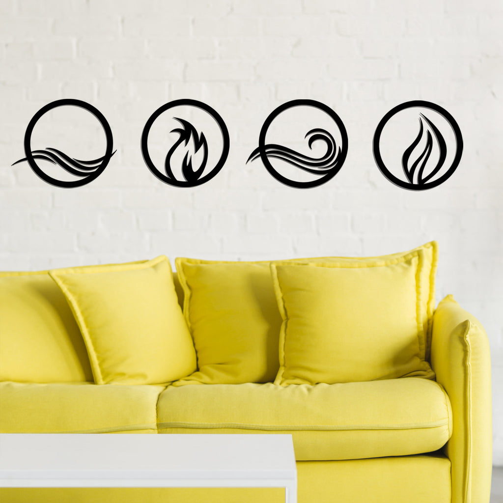 4 elements wall decor