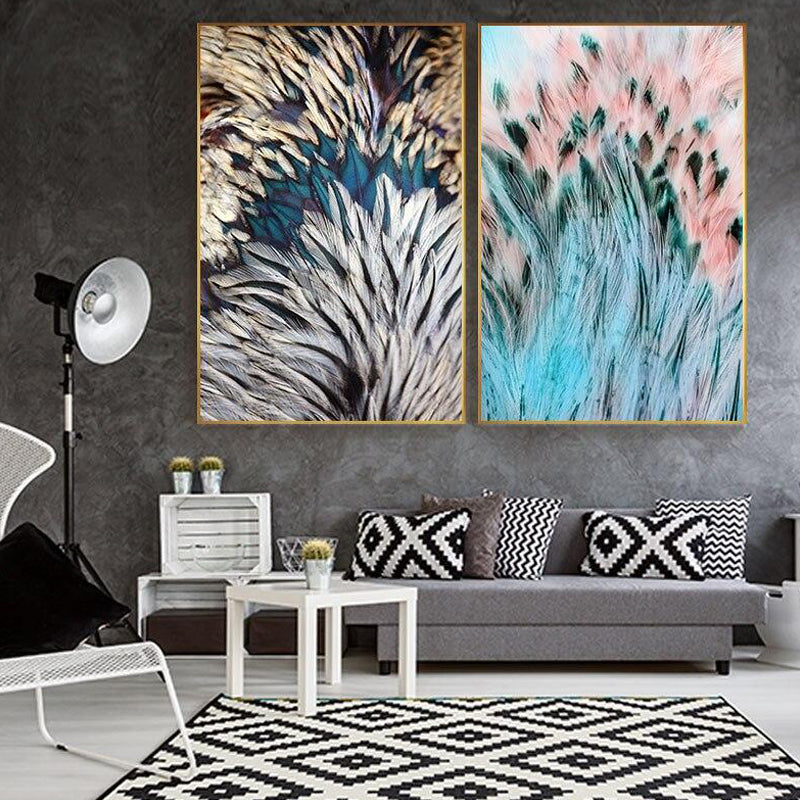 Abstract Feathers Wall Art Fine Art Canvas Prints Luxury Pictures