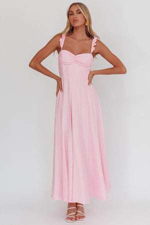 Palm Beach Maxi Dress - Pink - THE LUCKY KNOT