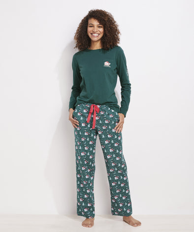 Green Vine Print Pyjama Set by HONNA