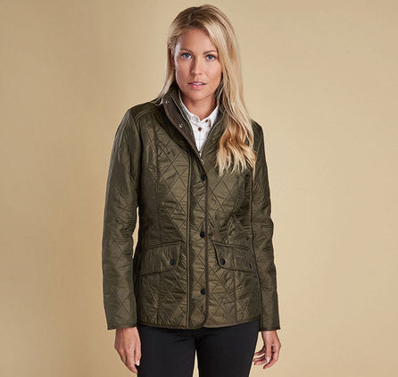 barbour cavalry polarquilt jacket olive