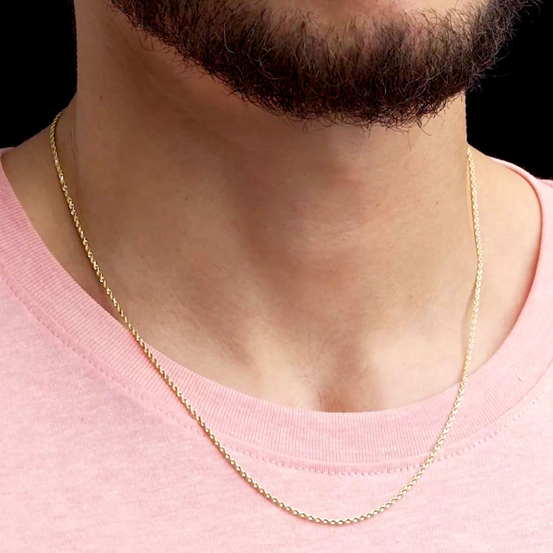 Rope Chain- 6mm, Size 18, 14K White - The GLD Shop