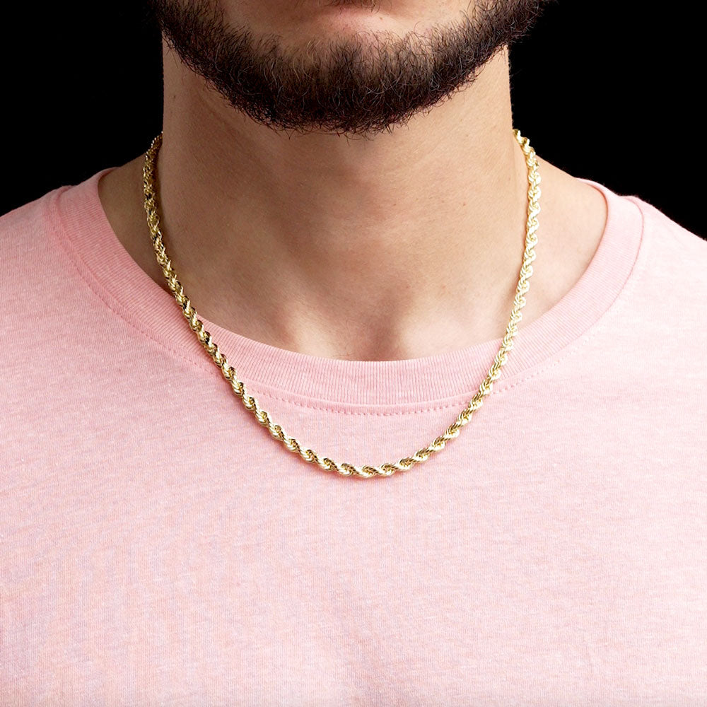 20 inch mens gold rope chain