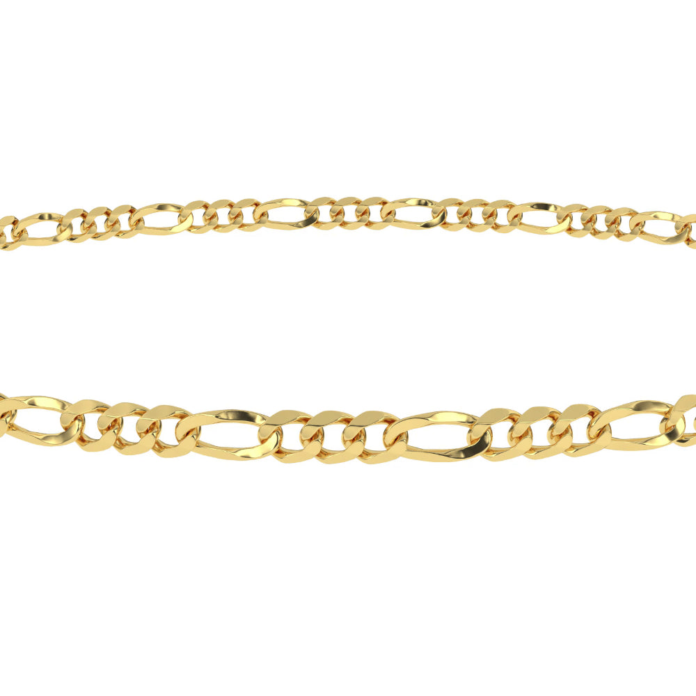 solid gold figaro bracelet