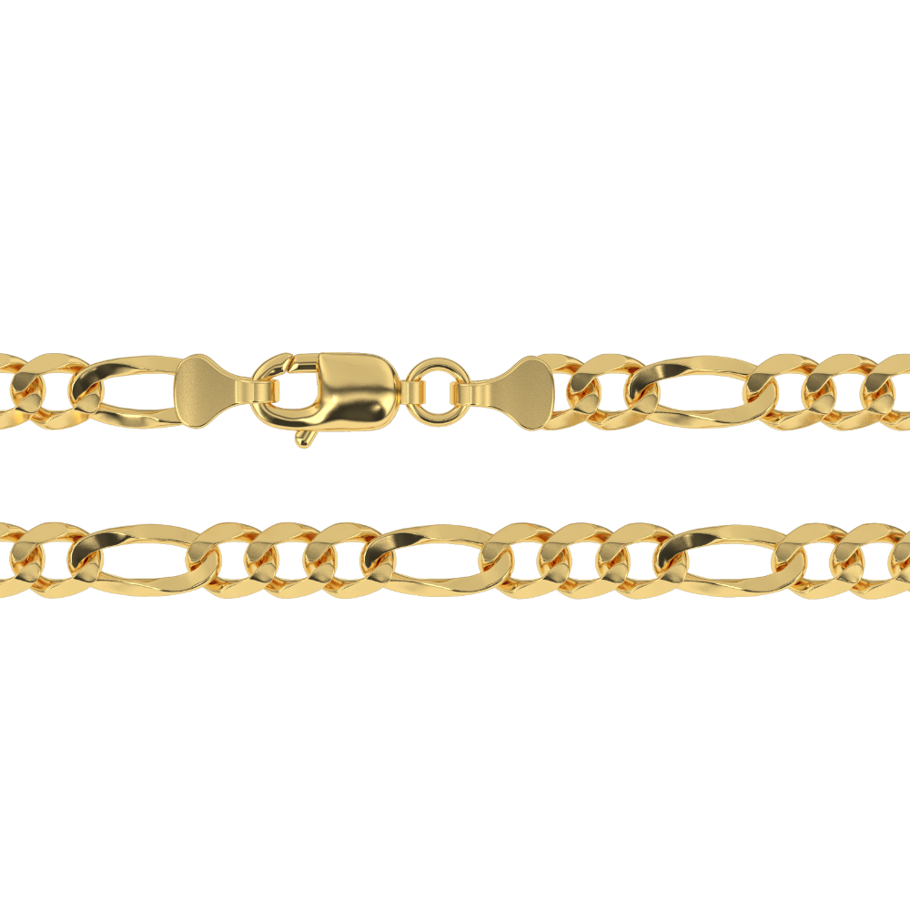 solid gold figaro bracelet