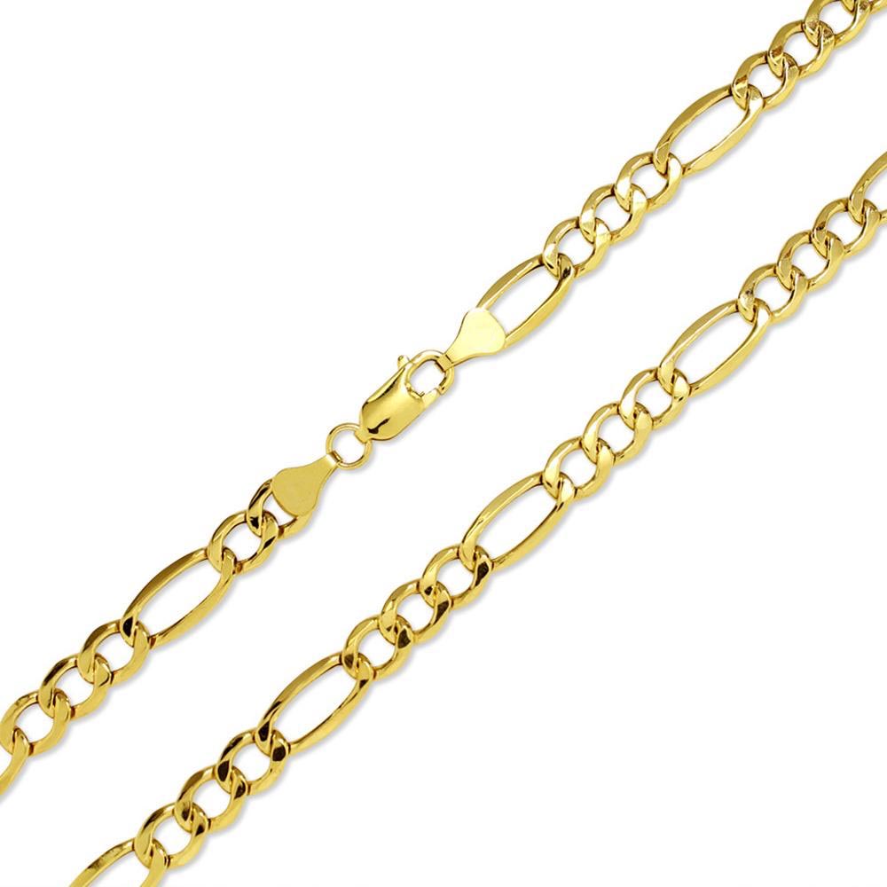 Men's Solid Gold Figaro Link Chain | The Gold Gods®