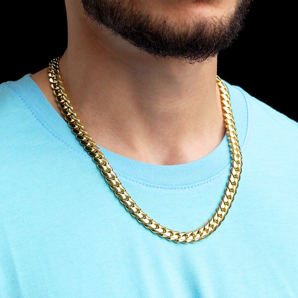 Solid Gold Cuban Link Chain 2.5mm 10k - 14k | The Gold Gods