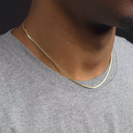 Solid Gold Cuban Link Chain 2.5mm 10k - 14k