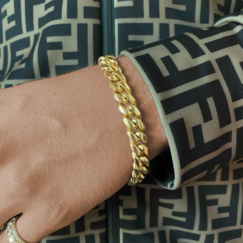 Miami Cuban Link Bracelet in Gold (10mm 