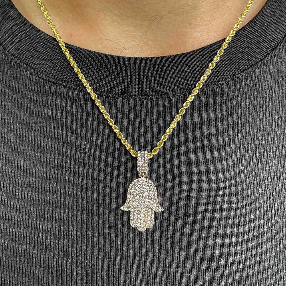 diamond hamsa necklace