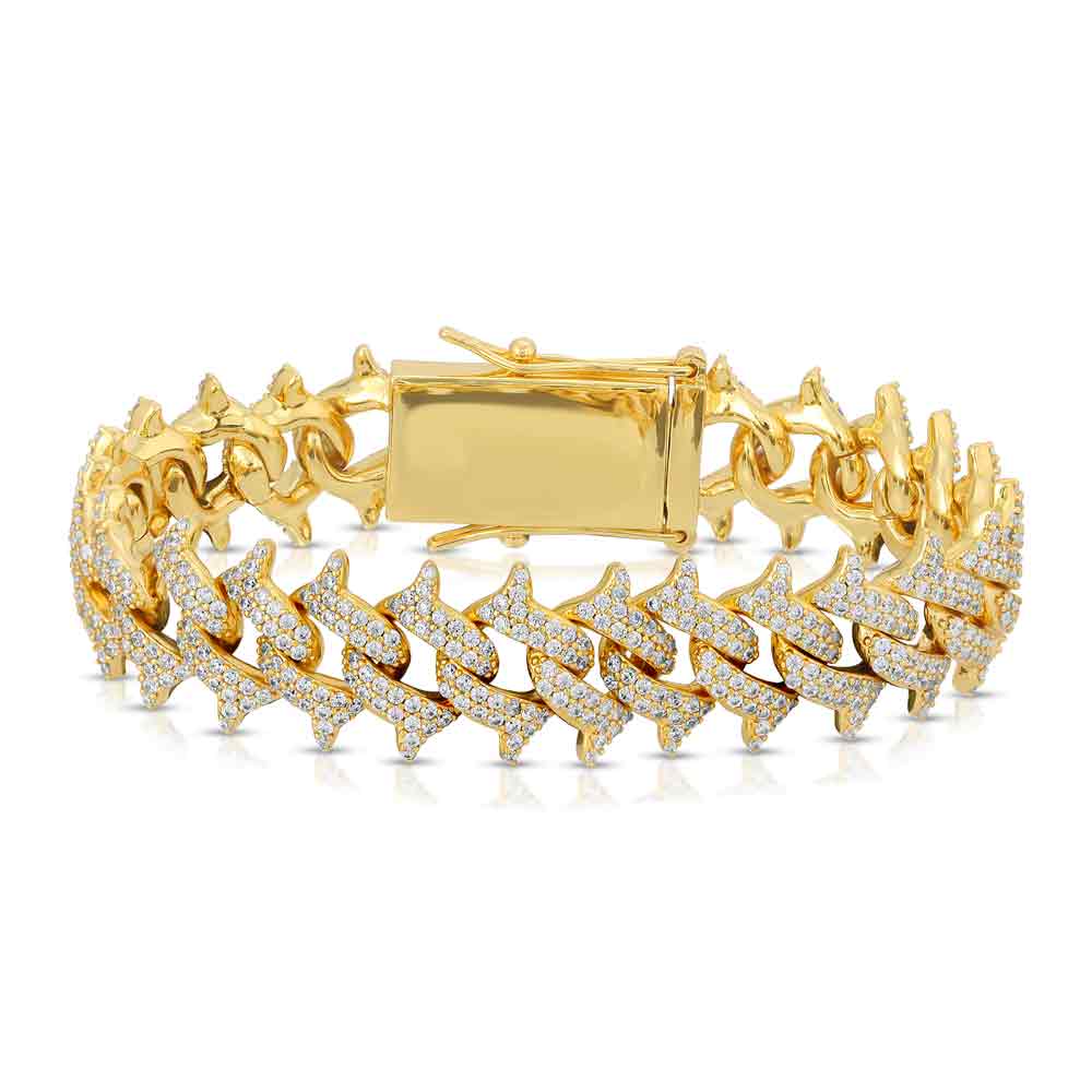 Diamond Spiked Cuban Link Bracelet - Lifetime Warranty + Free Shipping ...