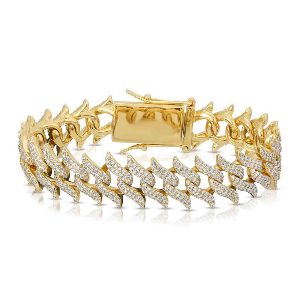 Diamond Spiked Cuban Link Bracelet - Lifetime Warranty + Free Shipping ...