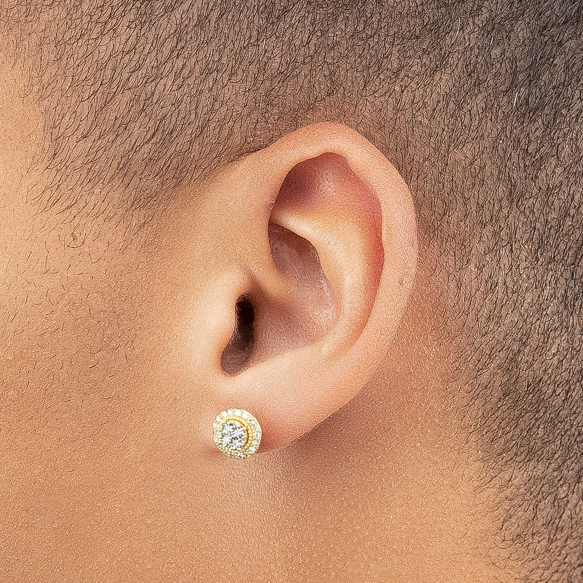 Invisible Set Diamond Stud Earring | MARIA TASH