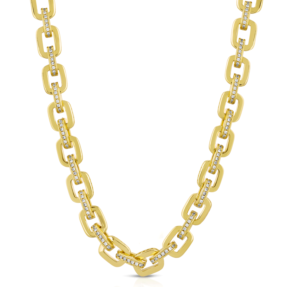 The Gold Gods Diamond Y Link Micro Choker Chain
